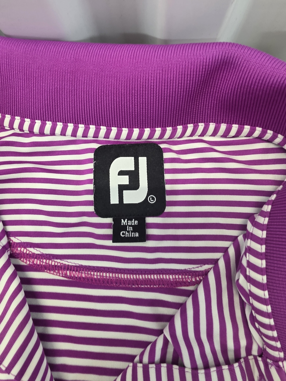 Footjoy FJ Golf Polo Shirt Golf Logo Men's Size Large - Picture 4 of 8